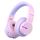 iClever Bluetooth Kinder Kopfhörer, Farbige LED-Leuchten, Kinderkopfhörer Over-Ear mit 74/85dBA Lautstärkebegrenzung, 85 Stunden Spielzeit, Bluetooth 5.2, eingebautes Mikrofon BTH12