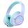 iClever Bluetooth kopfhörer Kinder mit LED-Leuchten, 74/85dBA Lautstärkebegrenzung, 43 Stunden Spielzeit, Stereo-Sound, Typ-C, AUX-Kabel, Bluetooth5.3 Kinderkopfhörer für Tablet/Reisen