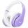 Uliptz Kabellose Bluetooth-Kopfhörer, 65 Stunden Spielzeit, 6 EQ-Soundmodi, HiFi-Stereo-Over-Ear-Kopfhörer mit Mikrofon, Faltbare Bluetooth 6.0-Kopfhörer für Reisen/Büro/Handy/TV/PC (Lila)