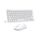 TECKNET Kabelloses Tastatur Maus Set, Deutsch QWERTZ Layout, 2.4 GHz Funk Mini Tastatur Mouse, 15m Reichweite Verbindung, Wireless Leise Funktastatur mit Maus für PC, Laptop, Smart TV, Weiß