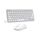 TECKNET Kabelloses Tastatur Maus Set, Deutsch QWERTZ Layout, 2.4 GHz Funk Mini Tastatur Mouse, 15m Reichweite Verbindung, Wireless Leise Funktastatur mit Maus für PC, Laptop, Smart TV, Silber