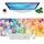 Mauspad Blume XL Gaming Mousepad Gelb Desk Pad Groß Desk Mat Frauen Bürozubehör Schreibtischunterlage Bunt 80x30cm (Bunte Blumen)