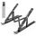 Laptop Ständer, Faltbarer Aluminium Notebook Ständer, Höhenverstellbarer Laptopständer Belüftet Kühlung Laptop Halterung für MacBook Pro/Air, HP, Sony, Dell,alle 10-15,6 ” Laptops, Tablets-Schwarz