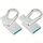 Vansuny 2 Stück USB C Stick 32GB Mini USB Stick 3.0 2-IN-1 OTG Flash Laufwerk Dual USB C Speicherstick Metall Wasserdicht für iPhone 15 Smartphone Android Windows Mac OS, Silber