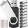FEBNISCTE USB Sticks 8GB 10 Stück Speichersticks - Schwarz USB Flash Laufwerke 8 GB Memory Stick 10er Pack Pendrives - Einklappbarer Pen Drive Datenspeicher USB 2.0 Flash Drives für Werbegeschenke