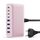 200W USB C Ladegerät, GaN III 8-Port USB Schnellladegerät PPS PD 65W Laptop Ladegerät Adapter USB C Schnellladestation mit USB-A, USB C Netzteil Charger für MacBook, iPhone,SteamDeck,Smartphones-Rosa