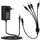 Tonton DC 12V 2A CCTV Kamera Netzteil EU Stecker (Schwarz) Power Supply Netzgerät für CCTV DVR/Kamera + 1 auf 4 Y-Splitter DC 12V Kabel Splitter 1 Buchse zu 4 Stecker für Überwachungskamera
