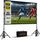 TOWOND Beamer Leinwand mit Stativ, Mobile Leinwand für Beamer 100 Zoll, Filmleinwand Indoor Projektor Tragbare Outdoor Kino, 16:9 HD Rear Front Projektion mit Tragetasche für Home Garten Party Nächte