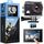 AKASO Action Cam 4K30FPS mit 128GB microSDXC Speicherkarte 20MP WiFi 40M Unterwasserkamera Wasserdicht Ultra HD Touchscreen Einstellbar Weitwinkel EIS Actioncam