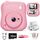 Hangrui Kinderkamera Sofortbildkamera, 14MP Sofortbildkamera Kinder mit 32G Karte & Druckpapier, 1080P Kamera Kinder Sofortdruck mit Farbige Stifte, Geschenk für 3-12 Jungen und Mädchen-Rosa