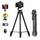KINGJOY Handy Kamera Stativ 71" Leichtes Smartphone Stativ mit Fernauslöser, 360°Drehung Tragbar Tripod mit Tablet Handyhalterung für Canon Nikon Action Kamera