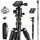 K&F CONCEPT Kamerastativ,184cm Handy Kamera-Stativ, Leichtes Tripod mit Handyhalterung und Fernauslöser, Tragbares Fotostativ für Kamera und Smartphone, Aluminium Stativ mit 2 Schnellwechselplatten