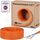HB-DIGITAL 50m CAT 7 Netzwerkkabel LAN Kabel Verlegekabel Ethernet Installationskabel 10 Gbit/s - reines Kupfer AWG23 S/FTP - GHMT Zertifiziert LSZH Datenkabel Simplex - Orange