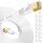 Folishine Ethernet Kabel 15M, Cat7 Internet Kabel High Speed mit vergoldetem RJ45 Stecker, geschirmtes LAN Kabel für Netzwerk-Switch, schneller als Cat5/Cat5e/Cat6-Weiß