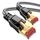 Ltemziiy Cat 8 Lan Kabel 1M,40Gbps Hochgeschwindigkeits Gigabit 2000MHz Geflochtener Netzwerkkabel Ethernet Kabel,S/FTP Patchkabel mit RJ45 vergoldeter Stecker,für PS5/Laptop/Router/Gaming