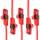 BIGtec LAN Kabel 3m Netzwerkkabel rot - 5 Stück - Gigabit Ethernet Kabel RJ45 Stecker Patchkabel für Patchpanel Netzwerk Switch Gaming kompatibel Playstation 5 PS5 XBOX Nintendo Switch 2-Station
