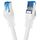 BIGtec 0,25m CAT.7 Patchkabel Netzwerkkabel Gigabit Patch DSL LAN Ethernet Kabel weiß Kupferkabel doppelt geschirmt (RJ45 Stecker Cat-7 S/FTP PIMF)