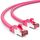 deleyCON 0,25m Netzwerkkabel Cat6-1000 Mbit (Kupfer, S/FTP, Halogenfrei) RJ45 Gigabit Patchkabel Ethernet LAN Kabel Cable - für DSL Internet WLAN Switch Router Modem Patchpanel POE - Magenta