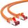 deleyCON 50m Netzwerkkabel Cat6-1000 Mbit (Kupfer, S/FTP, Halogenfrei) RJ45 Gigabit Patchkabel Ethernet LAN Kabel Cable - für DSL Internet WLAN Switch Router Modem Patchpanel POE - Orange