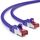 deleyCON 50m Netzwerkkabel Cat6-1000 Mbit (Kupfer, S/FTP, Halogenfrei) RJ45 Gigabit Patchkabel Ethernet LAN Kabel Cable - für DSL Internet WLAN Switch Router Modem Patchpanel POE - Violett/Lila