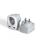 TESSAN 2 Pack Reiseadapter Indien mit USB, 3 in 1 Reisestecker Indien Stromadapter, Adapter für Sri Lanka, Nepal, 1 Fach Adapter Steckdose mit 2 USB, 2500W Typ D Steckdosenadapter Grau