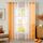 MIULEE 2er Set Voile Vorhang Zweifarbiger Vorhang mit Ösen Transparente Gardine Ösenschal Fensterschal Lichtdurchlässig für Schlafzimmer, 140x245cm, Orange