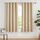 PONY DANCE Gardinen Schlafzimmer Ösenvorhang 2er Set Verdunklungsvorhänge Wohnzimmer Gardienen Kurz Vorhang Beige Blickdicht, H 158 x B 132 cm, Biscotti Beige