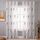 MIULEE Wohnzimmer Vorhänge Transparent mit Kaffee und Weiss Blätter Muster, Modern Stickerei Gardinen Ösen für Schlafzimmer Deko, 2er Set Schöne Blätter Muster Vorhang Fenster H 215 x B 140