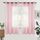 Woaboy Voile Gardinen Kurz Vorhänge Transparent Wohnzimmer mit Ösen Stores Gardinen Schlafzimmer Ösenvorhang Scheibengardine Schlaufengardinen Modern 2er Set 140x145 cm (B x H) Rosa
