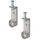 Gedotec Decken-Schrankrohrlager | 2 Stück Kleiderstangen-Halterung Metall | OVAL | Aufhängung für Schrankstangen & Garderobenstangen Chrom | MADE IN GERMANY |Schrankrohr-Halter mit Schraube M6 x 28mm