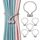 6 Stück Magnetische Vorhang Raffhalter,Vorhanghalter Seil Schnallen Raffhalter für Home Büro Gardinen Deko (Grau)
