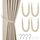 HOTUT Vorhang Raffhalter, 4 Stück Curtain Rope Buckle, Handgestrickte Vorhang-Raffhalter, Vorhangbinder, Gardinen Raffhalter für Haus Office, Wohnzimmer, Schlafzimmer-Beige