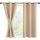 DWCN Vorhänge Blickdicht Verdunkelungsgardinen mit Ösen 2 Stücke Thermogardine für Wohnzimmer, Schlafzimmer, Gardinen Kurz, Biscotti Beige, 137x117cm(HxB)