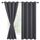 DWCN Vorhang Blickdicht mit Vorhang Raffhalter Verdunkelungsgardinen mit Ösen 2 Stücke Thermogardine, Blackout Curtain Verdunkelung Thermovorhang, Dunkelgrau,200x140cm(HxB)