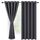 DWCN Vorhang Blickdicht mit Vorhang Raffhalter Verdunkelungsgardinen mit Ösen 2 Stücke Thermogardine, Blackout Curtain Verdunkelung Thermovorhang, Dunkelgrau,137x167cm(HxB)