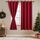 DWCN Gardinen Blickdicht Verdunklungsvorhänge mit Ösen Vorhänge Wohnzimmer mit Vorhang-Krawatten, Christmas Decorations Thermovorhang Kälteschutz 2 Stücke, Rot, 175x140cm(HxB)