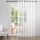 Topfinel 1 Stücke Gardinen Weiß mit ösen Wohnzimmer Sheer Curtains Living Room Semi Transparent Vorhang Fertig Vorhänge Weiss Halbtransparent für Balkontür & Schiebetür Schlaufengardinen 300x290