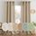 MIULEE Gardinen Vorhänge mit ösen Voile Vorhang kurz Modern Leinenoptik Halbtransparent Ösenvorhang für Wohnzimmer Kinderzimmer Raumteiler 2er Set Dunkelbraun 225x140 cm
