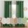 MIULEE Gardinen Vorhänge mit ösen Voile Vorhang kurz Modern Leinenoptik Halbtransparent Ösenvorhang für Wohnzimmer Kinderzimmer Raumteiler 2er Set Dunkelgrün 225x140 cm