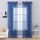 MIULEE 2er Set Voile Vorhang mit Ösen Gardine aus Voile Polyester Ösenschal Transparent Wohnzimmer Luftig Dekoschal für Schlafzimmer Dunkelblau 260 x 140cm (H x B), Grommet Top