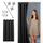 tinycurtains, Thermo Türvorhang mit Vorhangstange & Magneten zum Abdichten, einfache Montage ohne Bohren in 1 Min (200 x 150 cm schwarz + Stange Silber 70–120 cm + 6 Magnete)