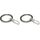 GARDINIA Gardinenringe für Gardinenstangen mit Ø 20 mm, Mit Gleiteinlage und Gardinenhaken, 10 Stück, Serie Chicago, Breite 4 mm, Metall, Edelstahl-Optik (Packung mit 2)