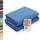 ZOLLNER 2er Set Duschtücher - weiche und saugstarke Handtücher - waschbar bis 95°C - Baumwolle - 70x140 cm in blau