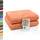 ZOLLNER 2er Set Badetücher - weiche und saugstarke Duschtücher - waschbar bis 95°C - Baumwolle - 100x150 cm in orange