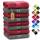 NatureMark 8er Pack Handtücher, 100% Baumwolle, 50 x 100 cm, Handtuch Set Anthrazit/Bordeaux