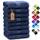 NatureMark 8er Pack Handtücher, 100% Baumwolle, 50 x 100 cm, Handtuch Set Navyblau