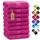 NatureMark 8 Handtücher Set - 100% Baumwolle - Saugfähige und langlebige Handtücher, Größe 50×100 cm, Pink