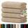 Blumtal Premium Frottier Handtücher Set 4 teilig 100% Baumwolle - Oeko-TEX zertifizierte Badetücher 70x140 cm (4X) - saugstarke Handtücher waschbar 60 °C - Duschhandtuch 70x140 Taupe