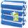 Utopia Towels - Große Strandtücher Cabana-Streifen (76 x 152 cm) - 100% gesponnene Baumwolle, weich und saugfähige Handtücher (4er-Pack, Blau)