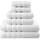 American Soft Linen, Handtuch-Set, 100% türkische Baumwolle, 6-teilig, saugfähig, langlebig, weich und flauschig, für Hotel- und Spa-Badetücher, 610 g/m², 2 Badetücher (Badwäsche-Set, weiß)